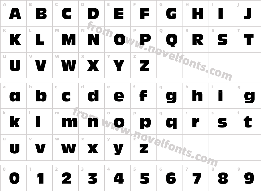 AntiqueOliveBQ-CompactCharacter Map