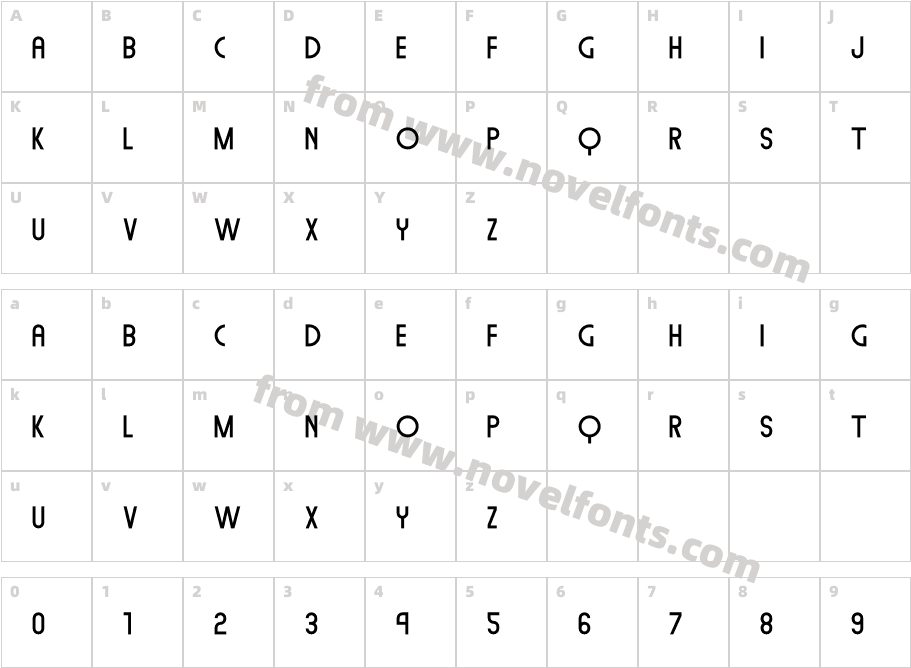 Therilo Medium MediumCharacter Map