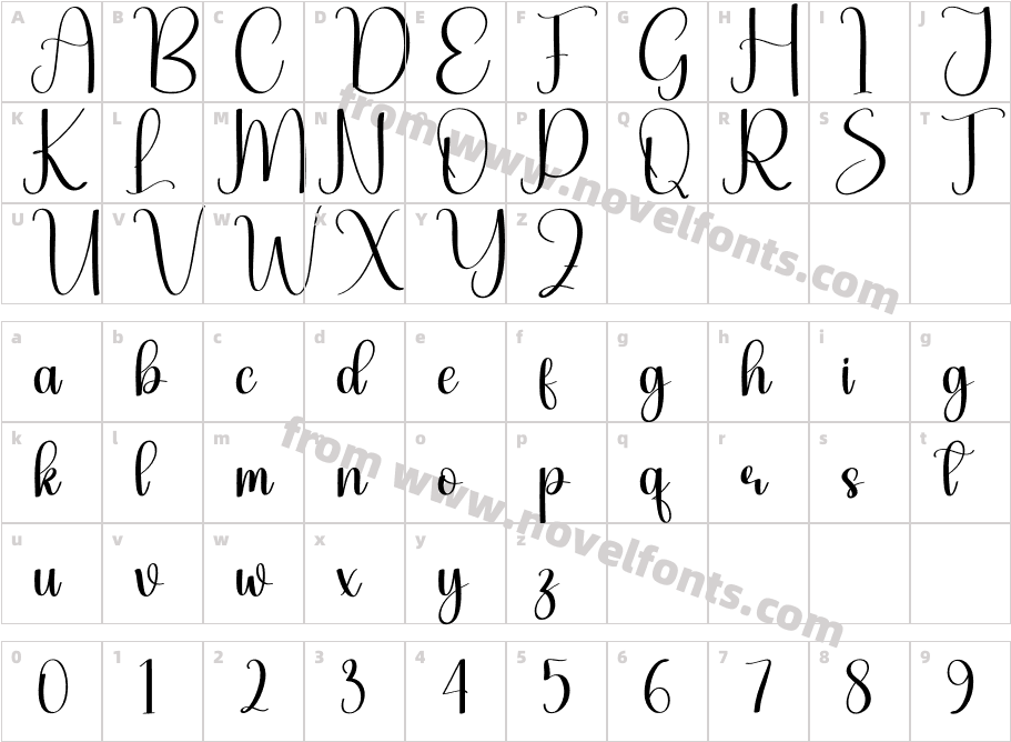 Thicker RegularCharacter Map