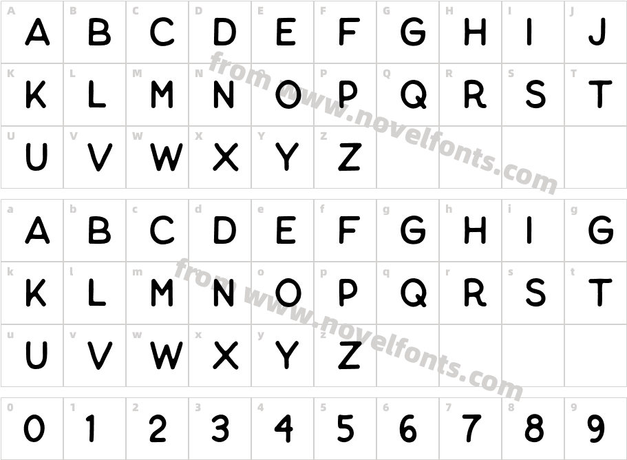 Thistails Sans RegularCharacter Map