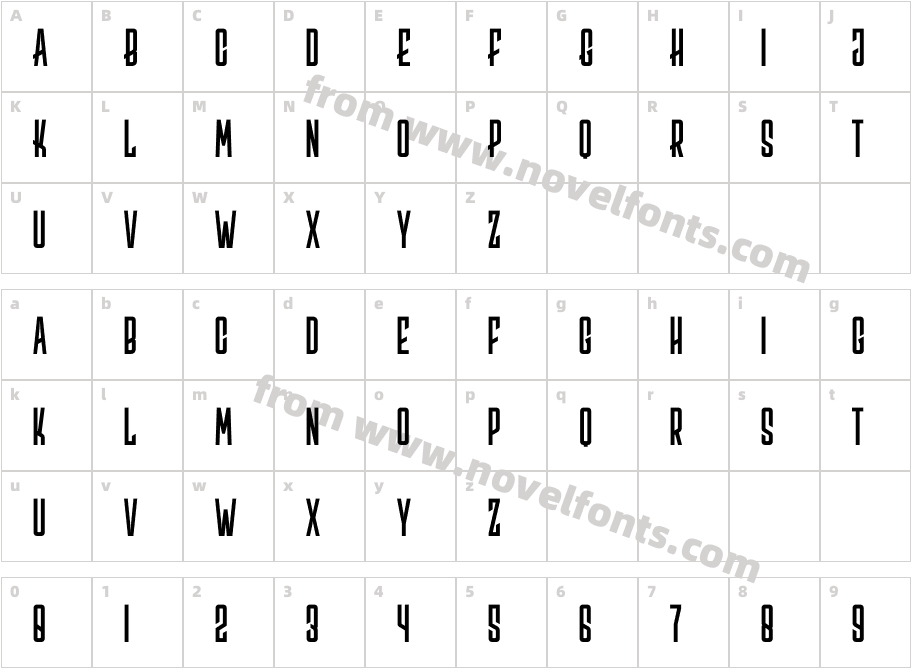 Thomson RegularCharacter Map