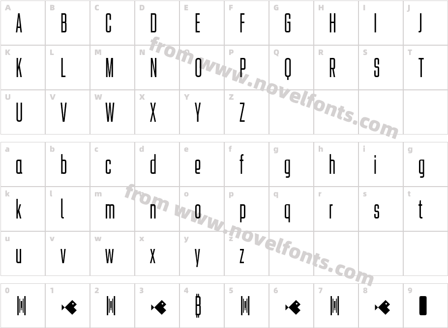 Tightype RegularCharacter Map