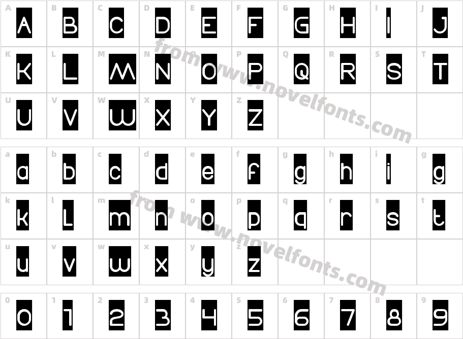 Times New Romance InverseCharacter Map