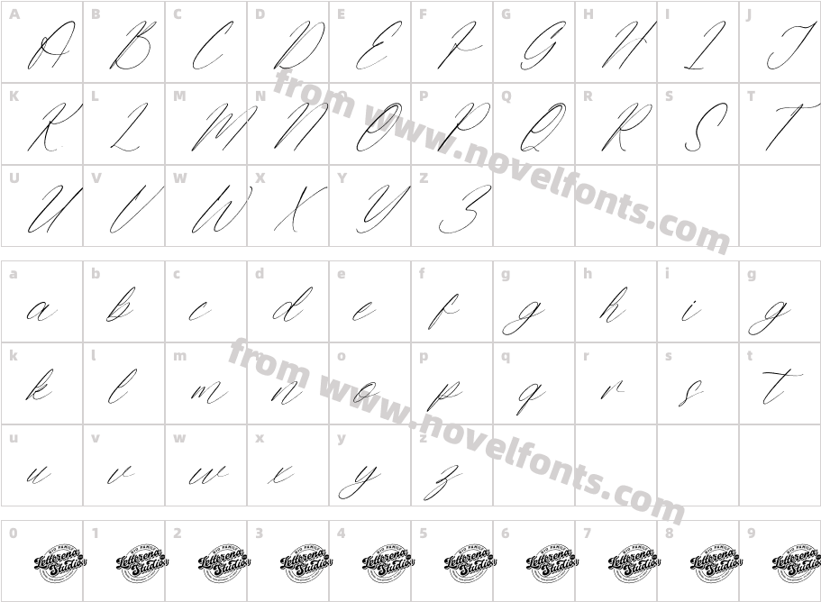 Todays Island DEMO VERSION ItalicCharacter Map