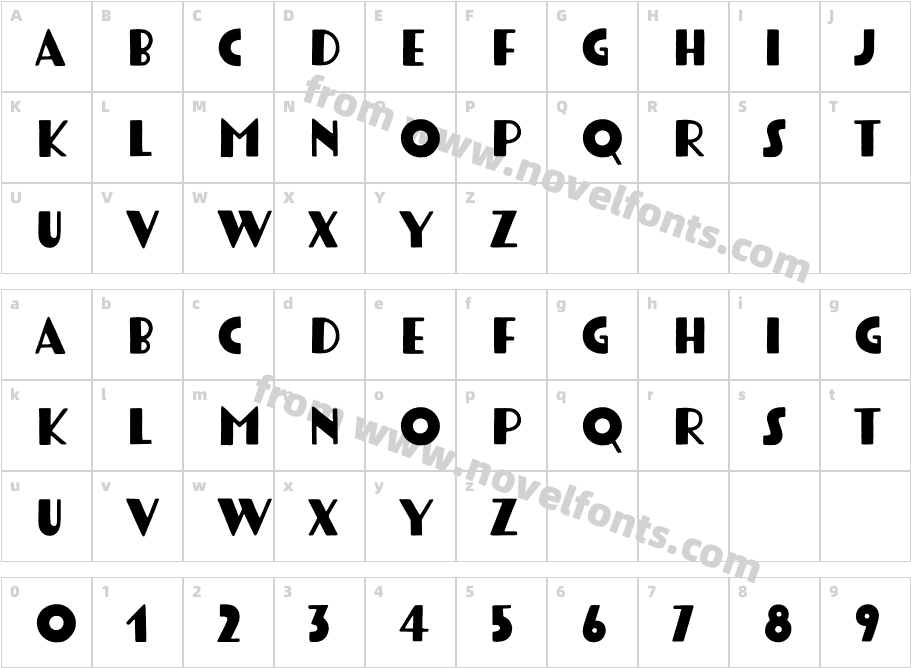 Tomarik DisplayCharacter Map
