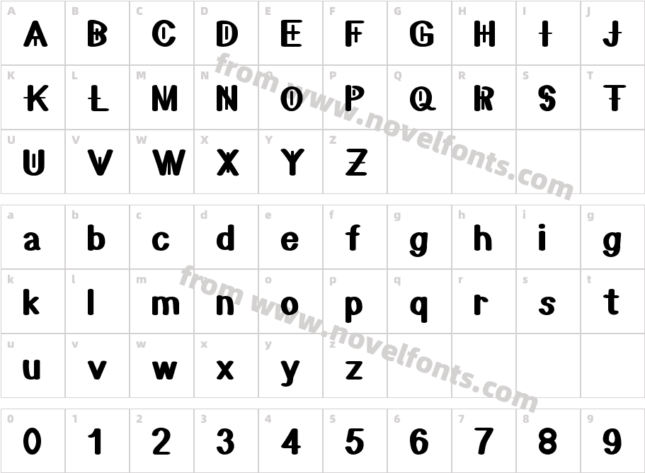 Tomato Apple FontCharacter Map