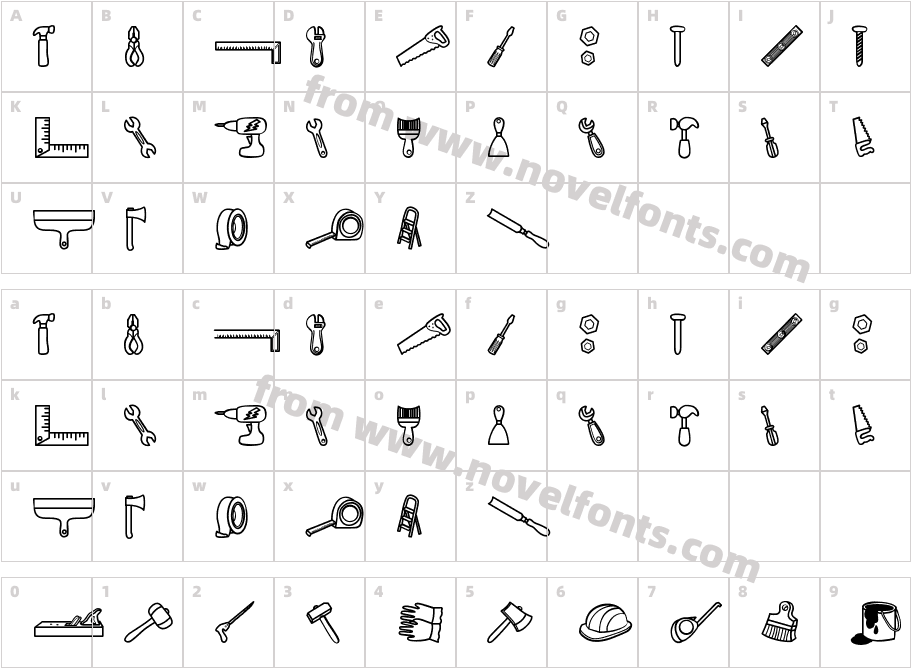 Tool RegularCharacter Map