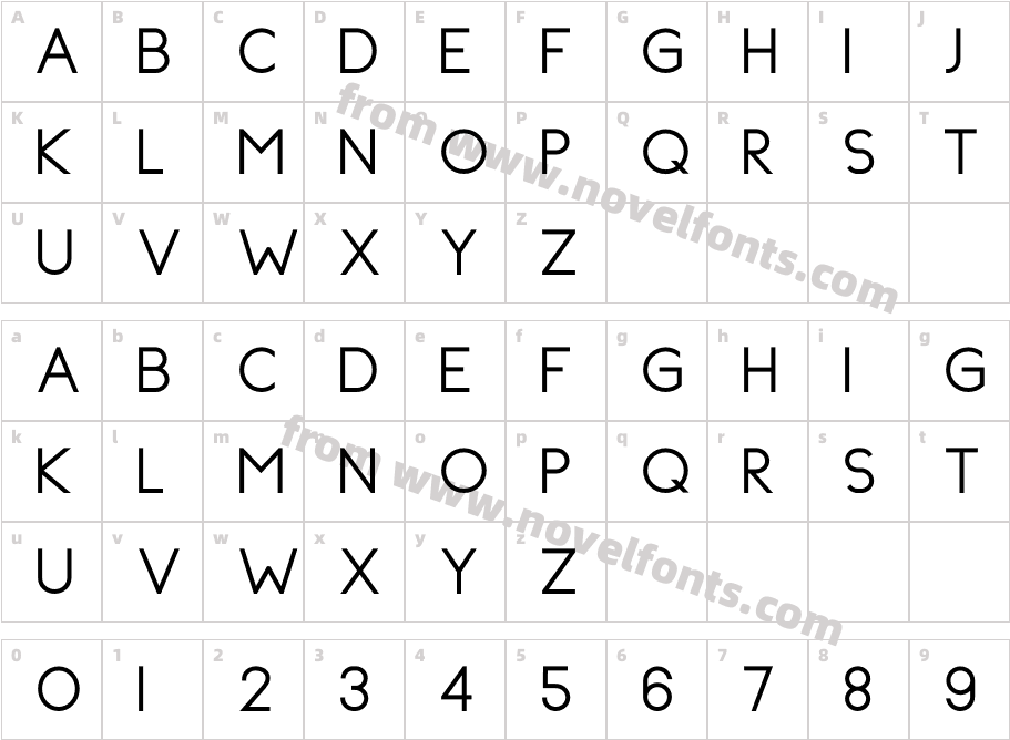 Topazia BoldCharacter Map