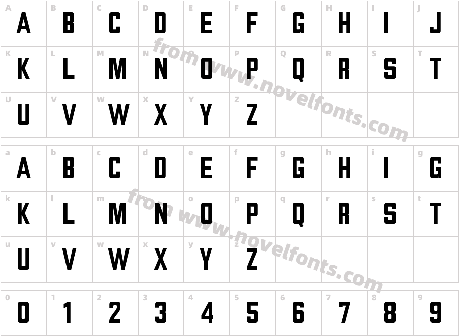 Topline regularCharacter Map