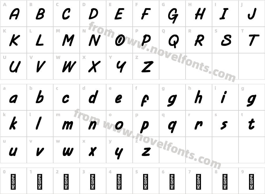 Torges RegularCharacter Map
