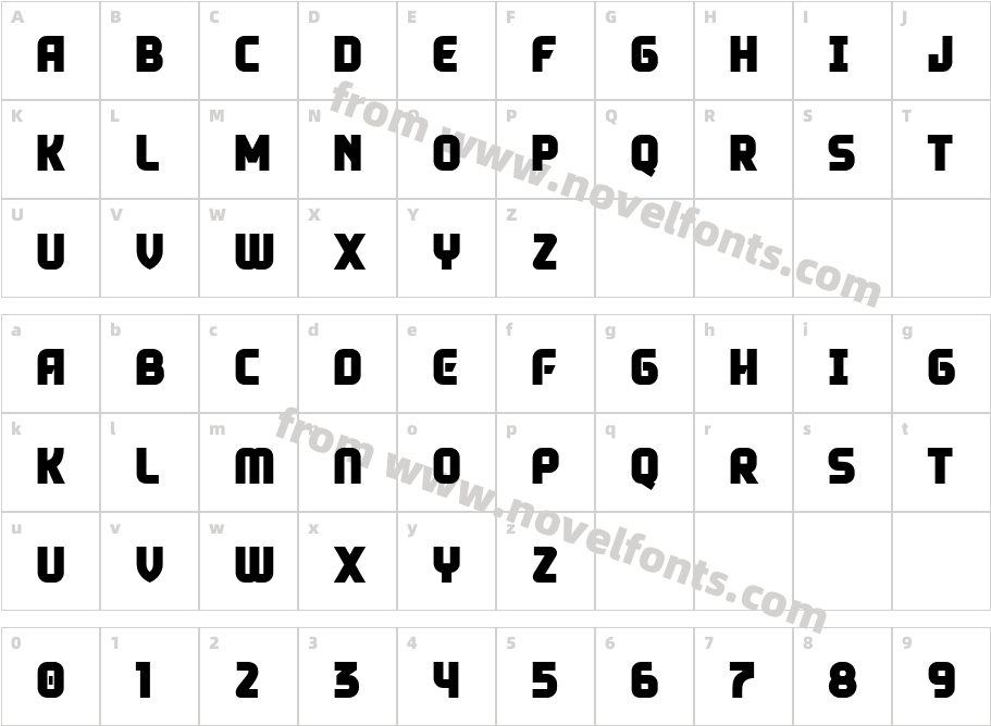 Toska BoldCharacter Map