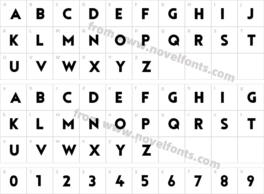 Tourmaline BoldCharacter Map