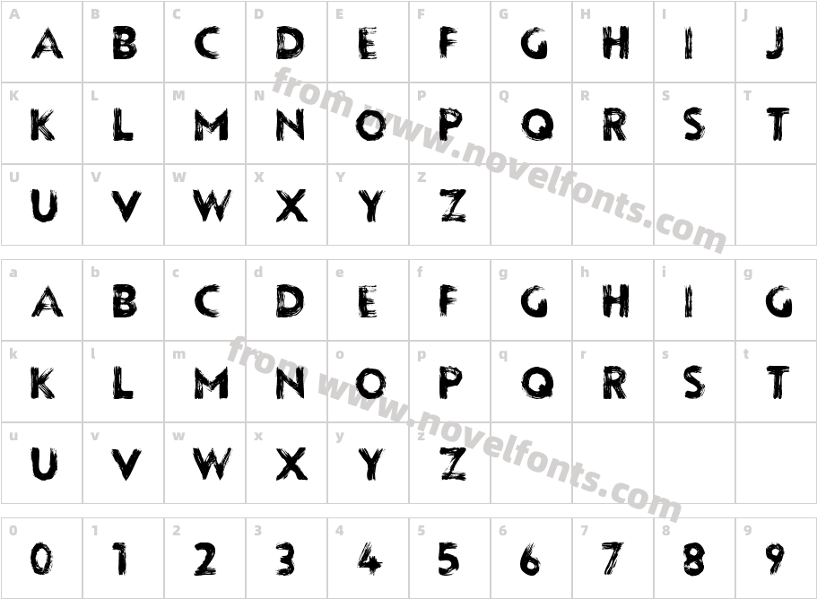 Tourmaline BrushCharacter Map