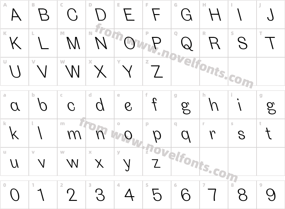 Touvlo Backslant LightCharacter Map