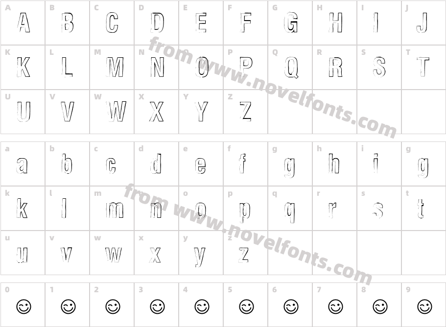 Newside FP Outline AlternateCharacter Map