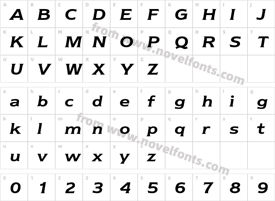 Newtext ITC Std BookCharacter Map