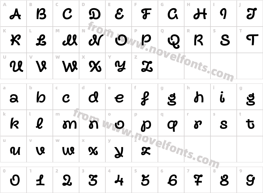 Transforma Script SemiboldCharacter Map