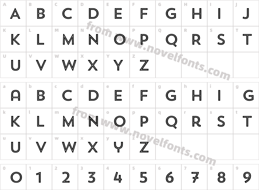 Trend Sans W00 FiveCharacter Map