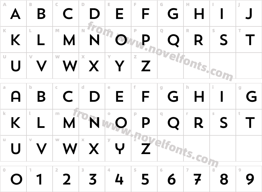 Trend Sans W00 OneCharacter Map
