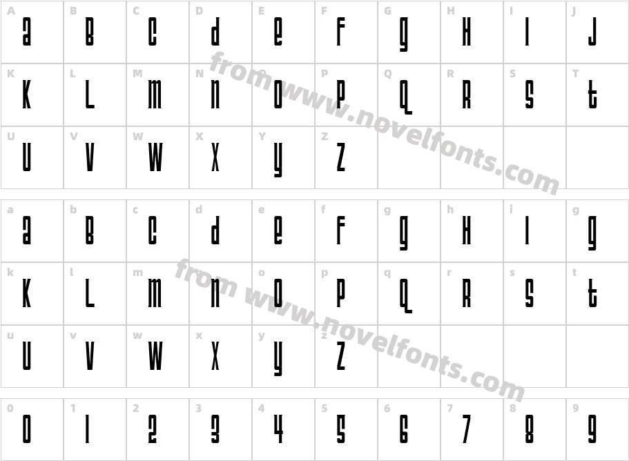 Triac Seventy One RegularCharacter Map