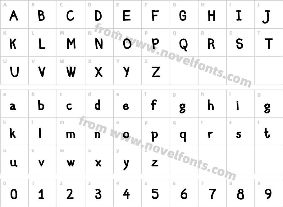 Trilok BoldCharacter Map
