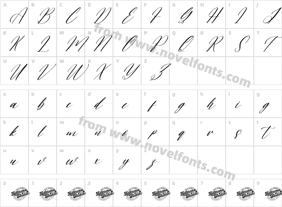 Tropical Exotic DEMO VERSION ItalicCharacter Map