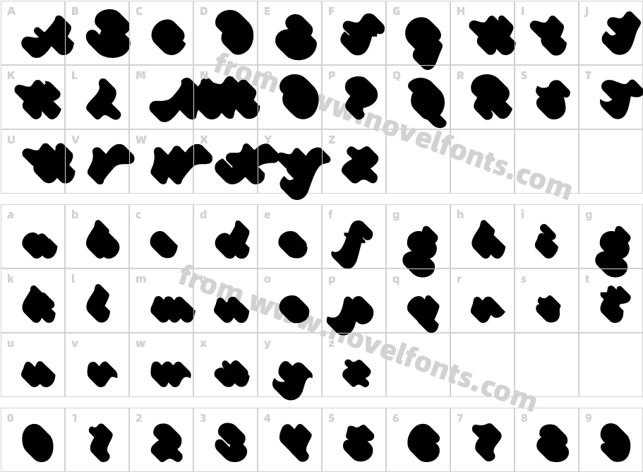 True Retrotypeextrude RegularCharacter Map