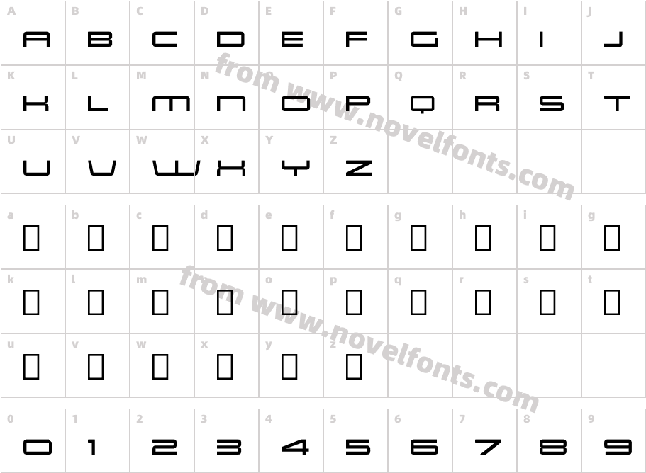 Trump24 normalCharacter Map