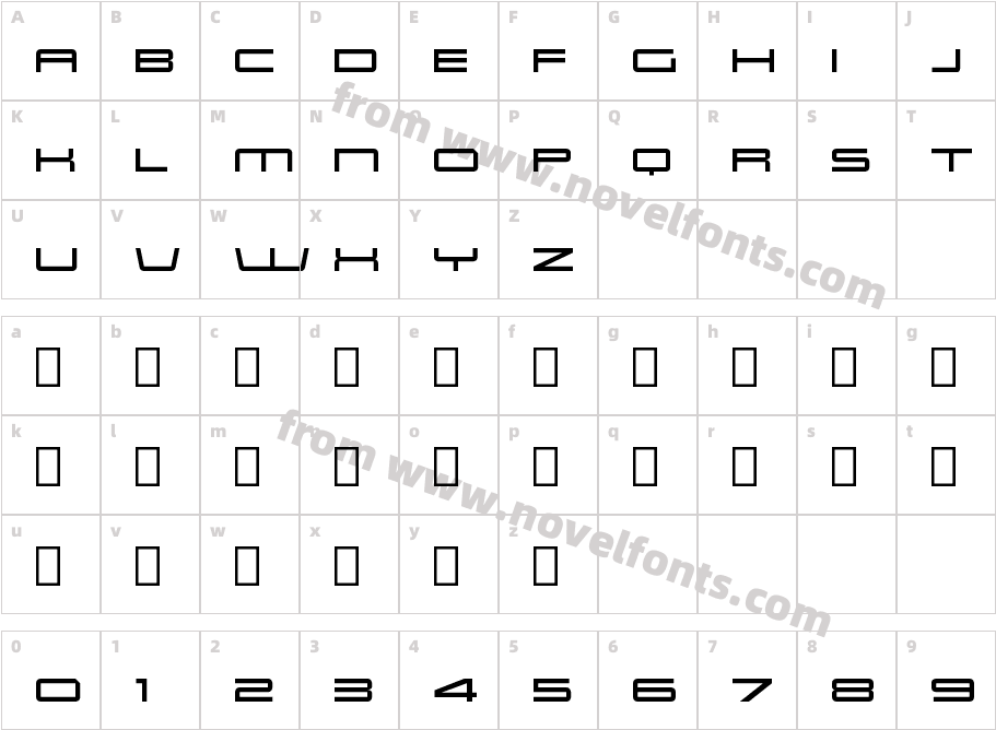Trump24 normalCharacter Map