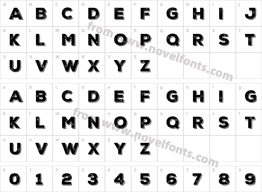 Nexa Rust Sans-Trial Black ShadCharacter Map