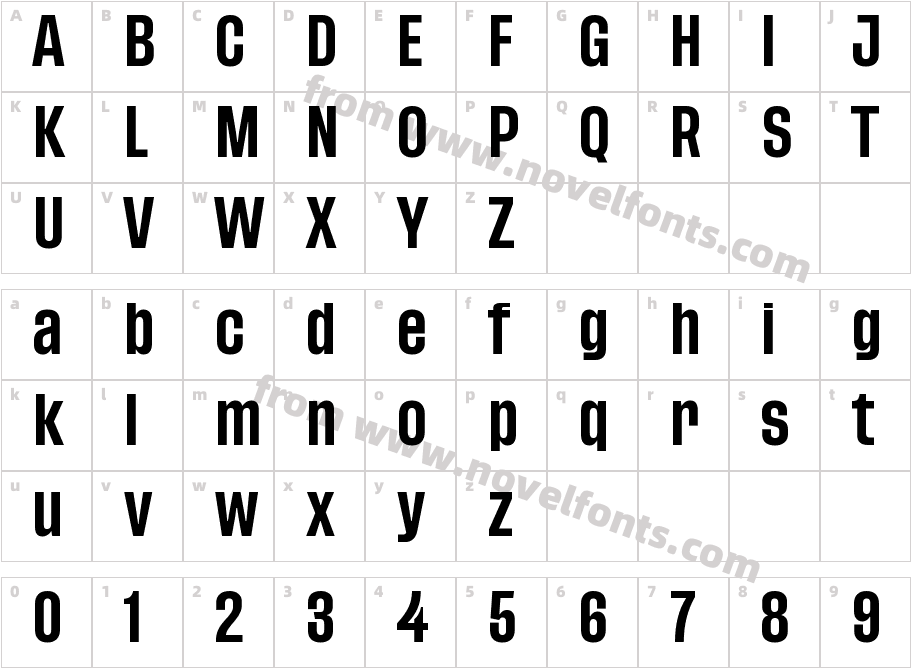 Tusker Grotesk 6500 MediumCharacter Map