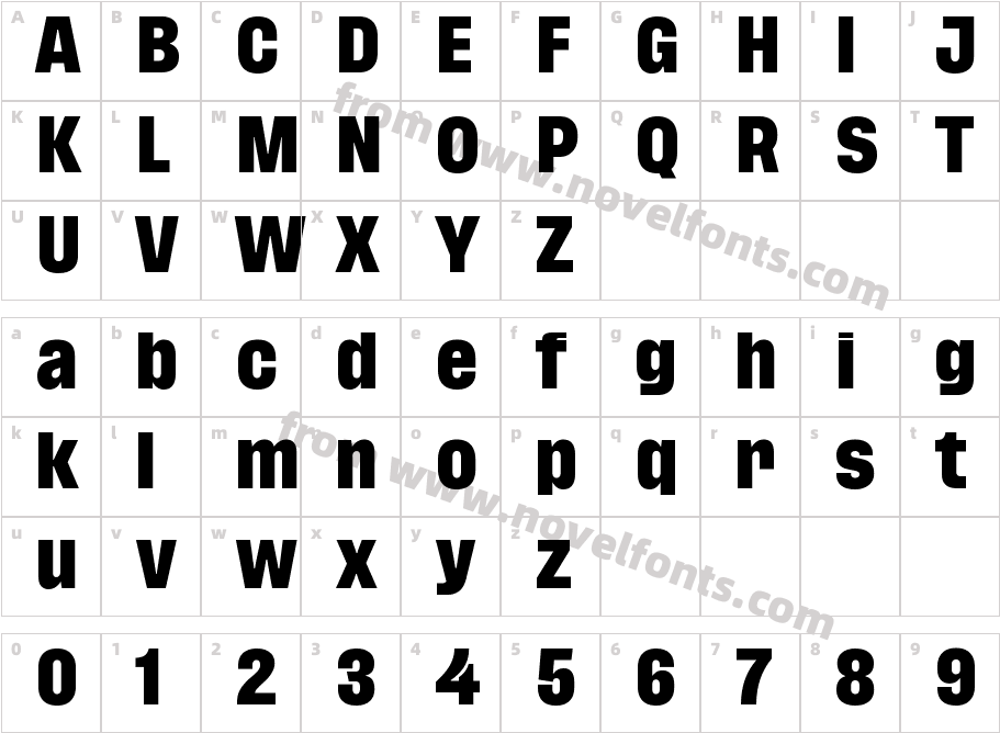 Tusker Grotesk 7600 SemiboldCharacter Map