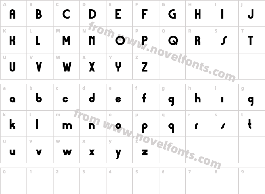 TyllonDEMO RegularCharacter Map