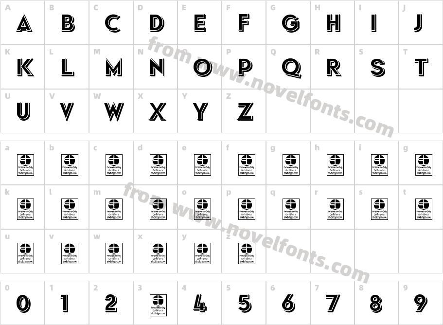 Typo Formal Shadowed DemoCharacter Map