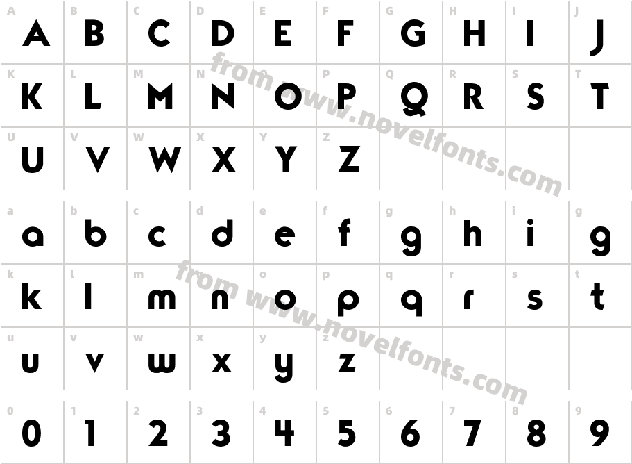 Typo GraphicaCharacter Map