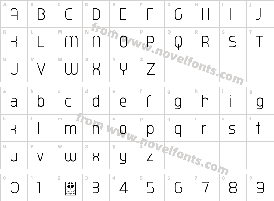 Typo Oval Light DemoCharacter Map
