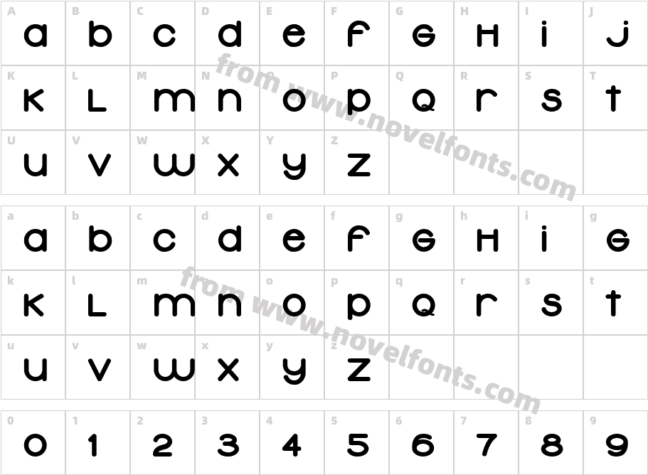 Typolino HeavyCharacter Map