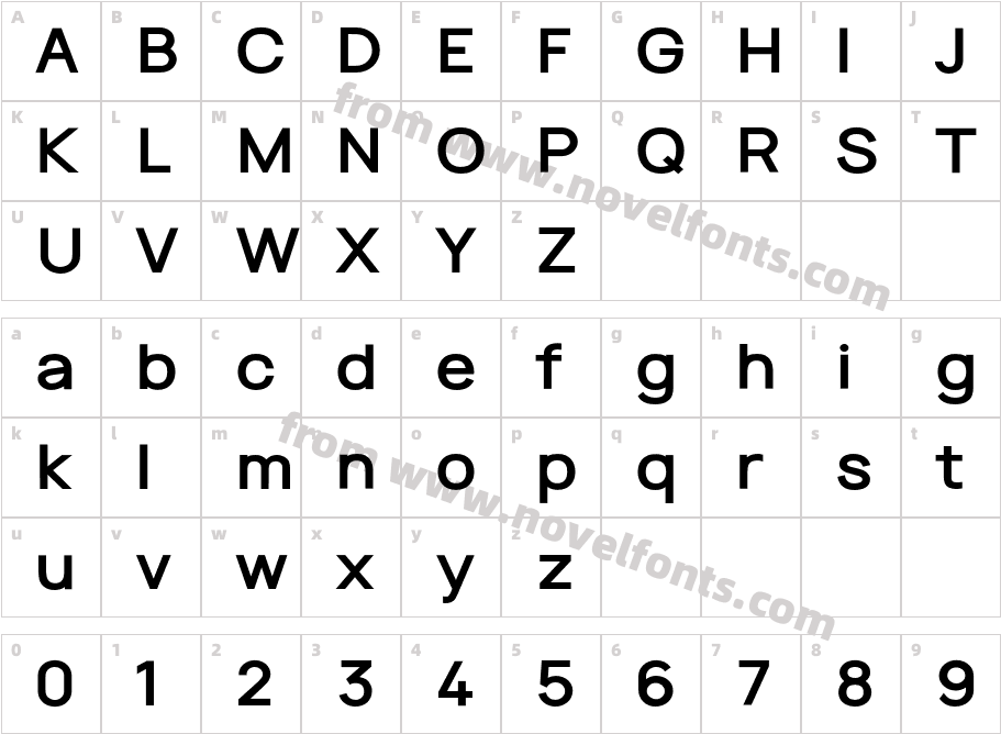Tyros Pro BoldCharacter Map