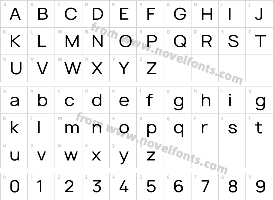 Tyros Pro MediumCharacter Map