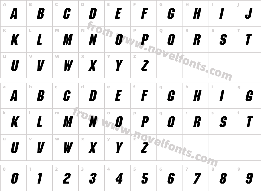 UB Soccer Bold ItalicCharacter Map