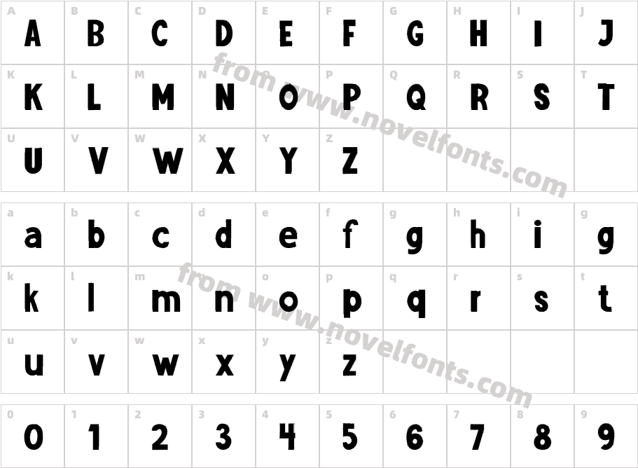USA Alphabet RegularCharacter Map