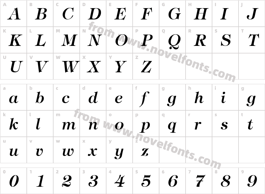 UVN Bach Tuyet Bold ItalicCharacter Map