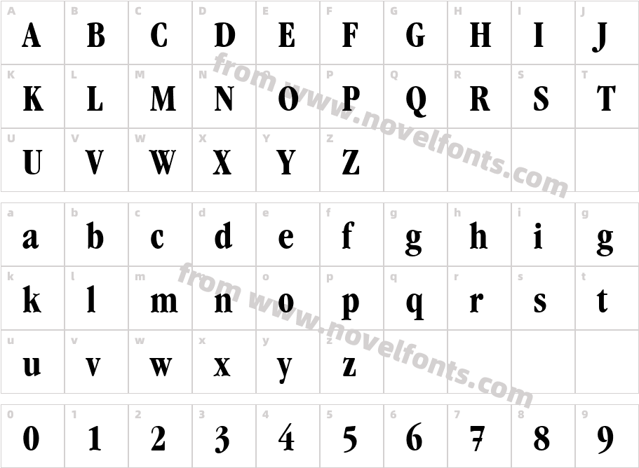 UVN Gia Dinh Hep BoldCharacter Map