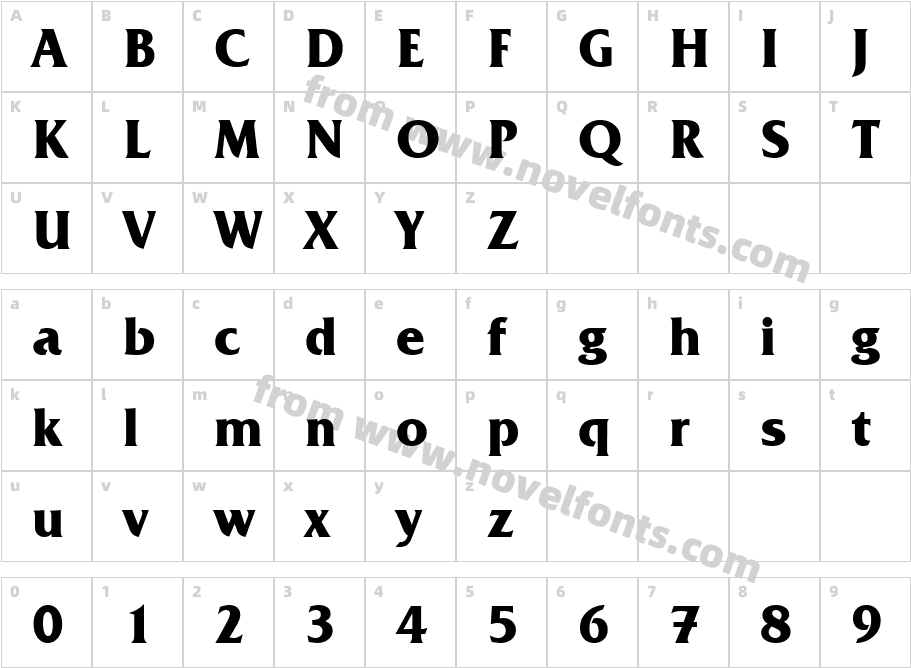 UVN Lac Long Quan BoldCharacter Map