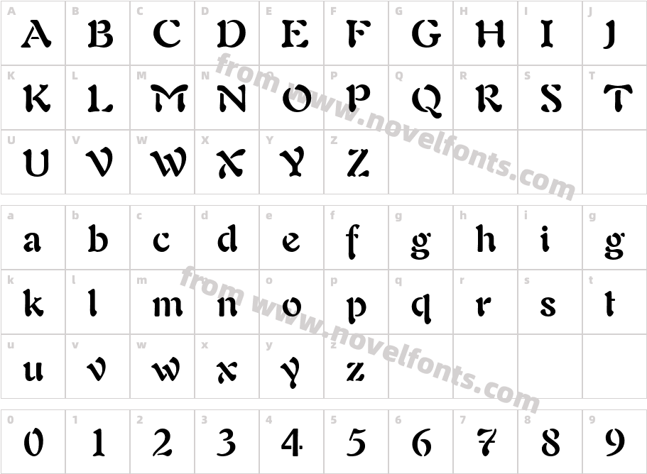 UVN Mang Cau BoldCharacter Map