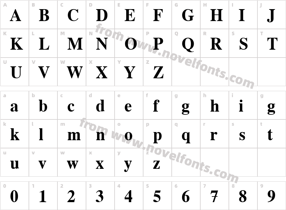 UVN Thoi Nay BoldCharacter Map