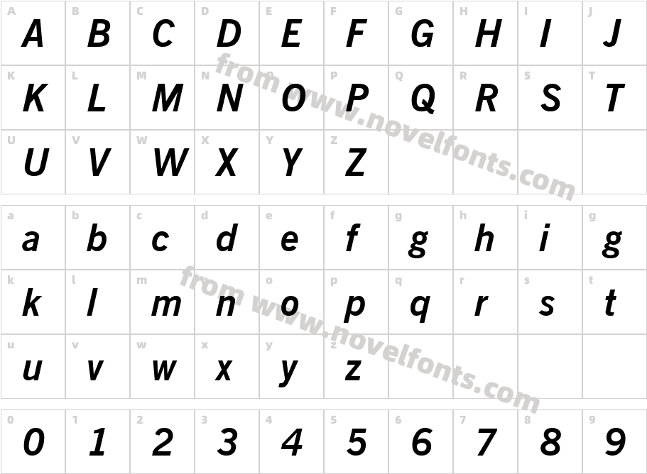UVN Tin Tuc Bold ItalicCharacter Map
