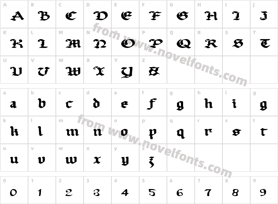 Uberhlme ExpandedCharacter Map