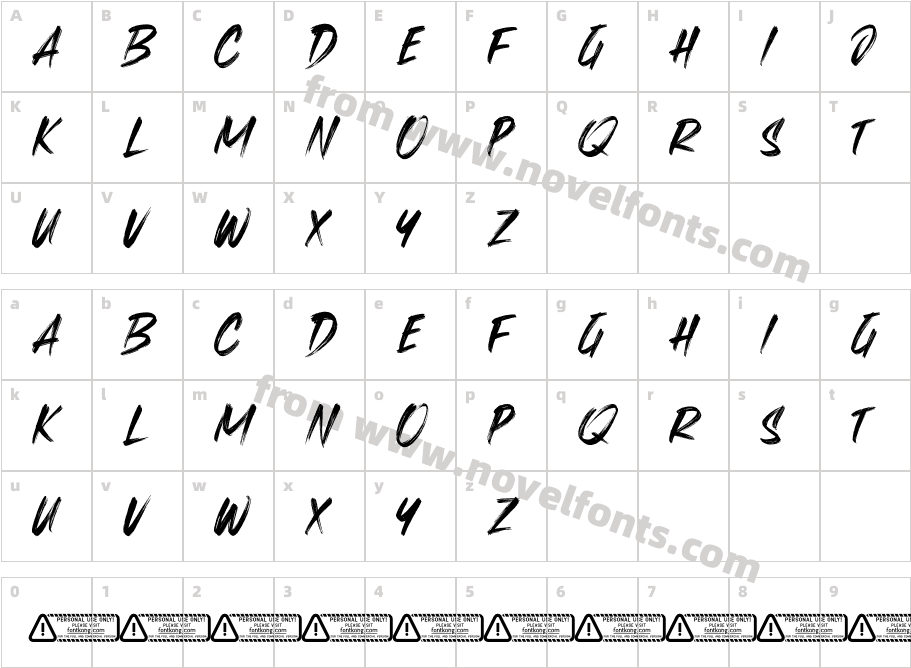 Uncared PERSONAL USE ONLY!Character Map