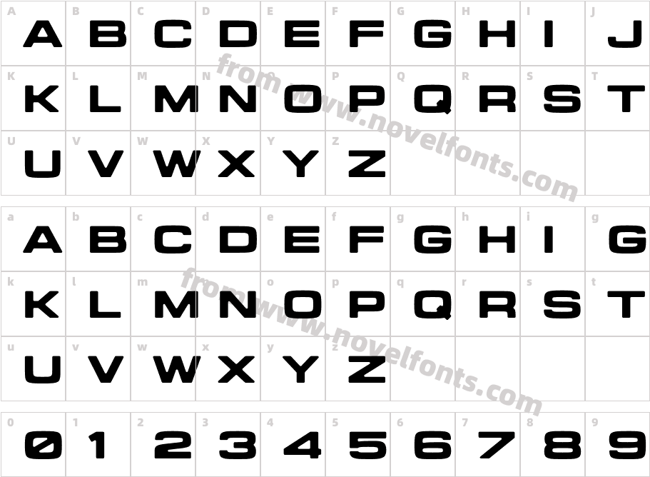 Unison Pro Bold RoundCharacter Map